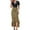 Yellow, variant on Meichang Women's Boho Maxi Dress Tunic Floral Print V Neck Dresses Elegant Side Split Ruffle Hem Sundress Casual High Waist Holiday Club Sundresses With Waist Tie