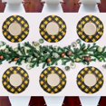 thumbnail image 7 of Ryvnso Art Yellow Checkered Grid Pattern Round Plate Mats Dining Table Placemat Set of 4 for Holiday Decoration, 7 of 7