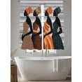 thumbnail image 6 of Sheer Curtains 72 Inches Long, Black Female Light Filtering Window Curtains for Living Room/Bedroom, African Women Geometric Abstract Art Rod Pocket Voile Sheer Curtain Drapes, 52"W x 72"L, 2 Panels, 6 of 8