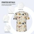 thumbnail image 5 of Fotbe Cartoon Chickens Baseball Jersey Shirt for Men and Women, Casual Short Sleeves Button Down T-Shirt-3X-Large, 5 of 9