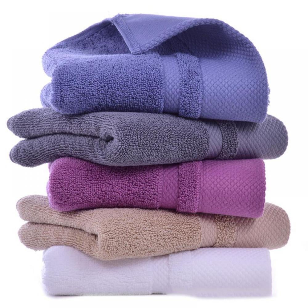 Clearance Sale! Luxury Thick Soft Absorbent Egyptian Cotton Towels Bath Face Washing Towel, Men's, Size: 34x75cm, Purple