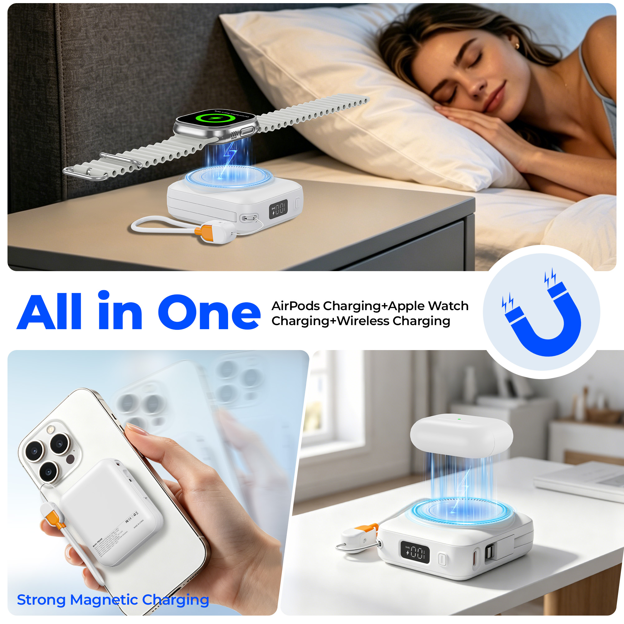 Yelomin 20000mAh Wireless Power Bank with Magnetic Charger photo 2