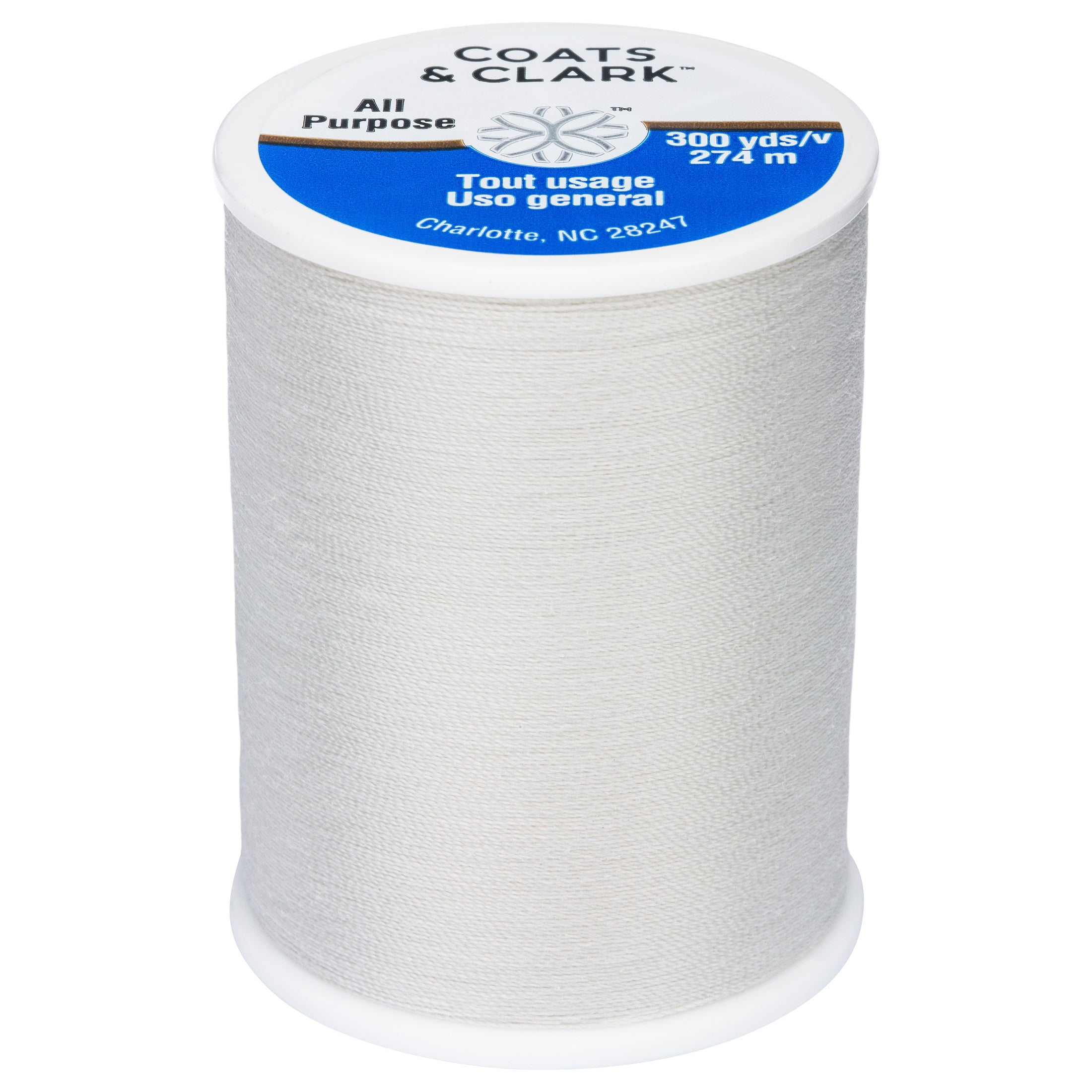 (3 pack) Coats & Clark All Purpose Silver Polyester Thread, 300 Yards