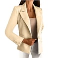 thumbnail image 2 of Fartey Blazer for Women Dressy Casual Button Down Notched Lapel Business Blazer Slim Fit Solid Color Jackets Work Office Blazer, 2 of 9