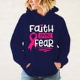 thumbnail image 3 of Nuevas sudaderas con capucha de moda para mujer con estampado de concientización sobre el cáncer de mama, fe sobre el miedo, sudadera unisex de manga larga, camisetas casuales, 3 of 4