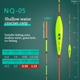 thumbnail image 3 of 2pcs Eye-catching Sensitivity Winter Durable Short Crucian Carp Bobber Float Plastic Fishing Floats 04, 3 of 8