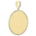 thumbnail image 2 of 10K Yellow Gold Round Diamond Picture Memory Frame Pendant 2.35" Charm 0.62 CT., 2 of 6