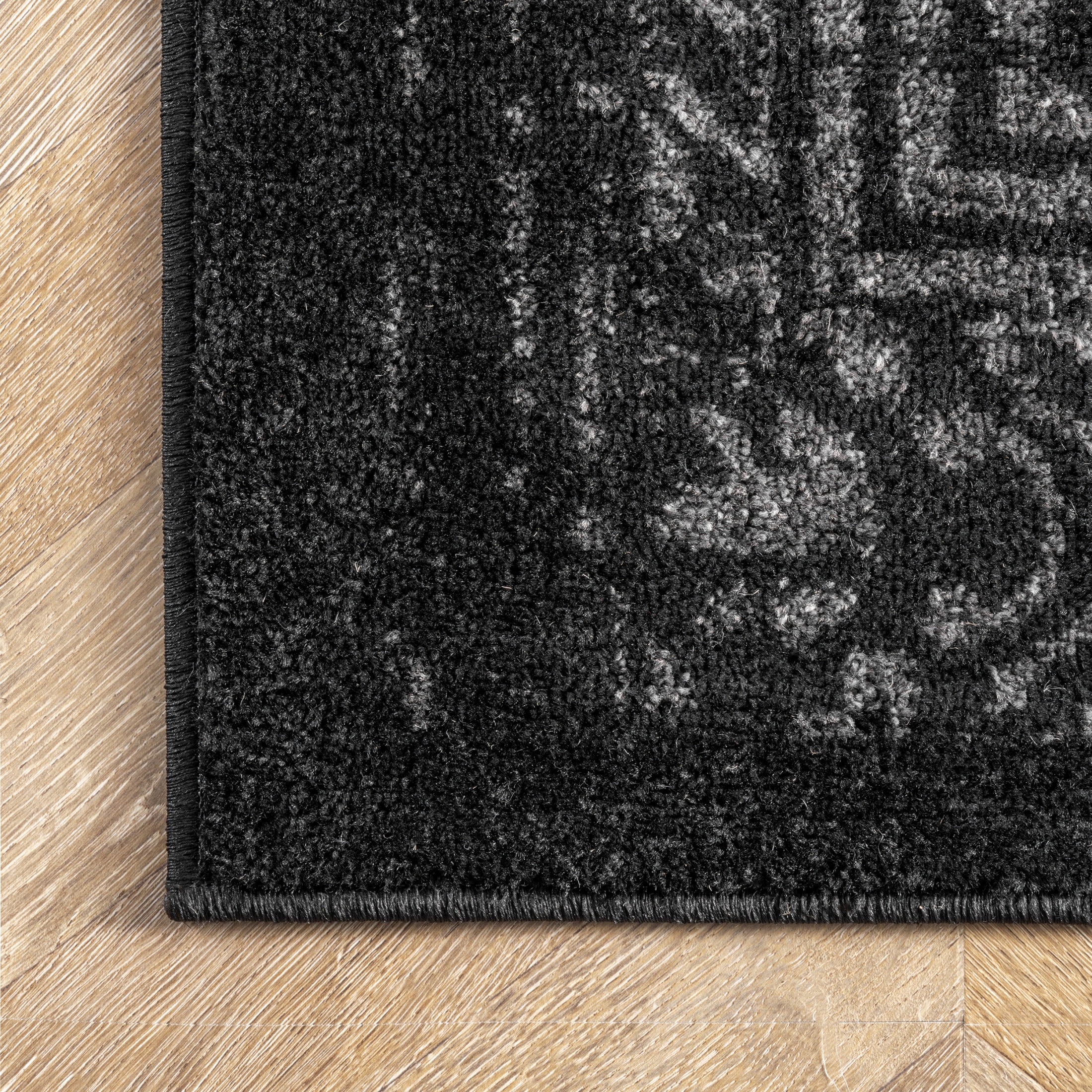 nuLOOM Arlena Vintage Traditional Area Rug, 2' 6" x 6', Runner, Arlena Black