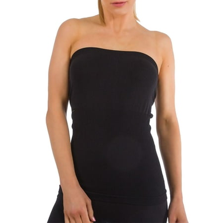 Women Sleeveless Strapless Tube Top Long Bandeau Basic Summer Shirts