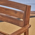 thumbnail image 2 of Fletcher Outdoor 7 Piece Acacia Wood Rectangular Dining Set, Dark Brown, 2 of 7