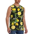 thumbnail image 2 of Balery Lemon Fruits Flowers Leaves Camisetas sin mangas para hombre, absorbe la humedad y protege contra el mal olor.-Small, 2 of 7