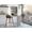 Gray, variant on Wall Foldable Table with Seven Interior Shelves and Extending Tabletop, Wall Mounted Space Saver for Dining Room