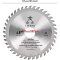 thumbnail image 5 of Hoja de sierra circular Dinheiro de 115 mm con 40 dientes, disco de amoladora de 115 mm para cortar madera, disco de corte de madera para amoladora angular, diámetro interior de 22,2 mm (estilo 1), 5 of 5