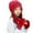 Red, variant on Xijirk Knit Ear Hat for Women Warm Lined Winter Cap for Daily Street Shopping Travel Outdoor Casual Occasions,White,One Size