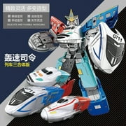 Transforming Toy | Optimus Prime & Bumblebee Alloy Models | Convertible Car to Robot Action Figures | Train-Themed Collectible for Boys Kids
