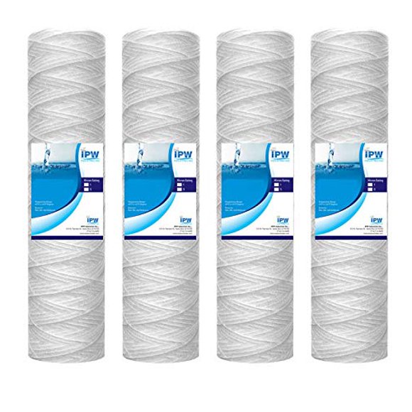 Ipw Industries Inc Compatible For Whkf-Whsw String Wound 5 Micron Sediment Water Filters - 4-Pack
