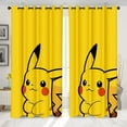 thumbnail image 1 of Pokemon Pikachu 3D Cartoon Super 2 Panels/Set Window Curtains Game Anime Blockout Photo Curtain Print Fabric Window Gift, 1 of 5