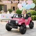 thumbnail image 6 of TOKTOO 12V Ride on Toys for Toddlers, Electric Ride on Car for Kids, Ride on Truck for Boys Girls with Parent Remote Control, Music Player, Pink, 6 of 9
