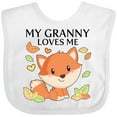 thumbnail image 3 of Inktastic My Granny Loves Me- Little Fox Boys or Girls Baby Bib, 3 of 4