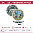 thumbnail image 2 of Bottle Opener - Magnet - State Seal North Carolina - USA | Fridge-Mounted Bar Tool, Travel Souvenir, Collectible Kitchen Accessory, 2 of 9