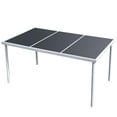 thumbnail image 1 of vidaXL Garden Table 150x90x74 cm Black Steel, 1 of 3