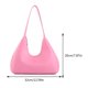 thumbnail image 2 of Monedero de axila para mujer, bolso de mano elegante de cuero PU, bolso de media luna de Color sólido para mujer, 2 of 4