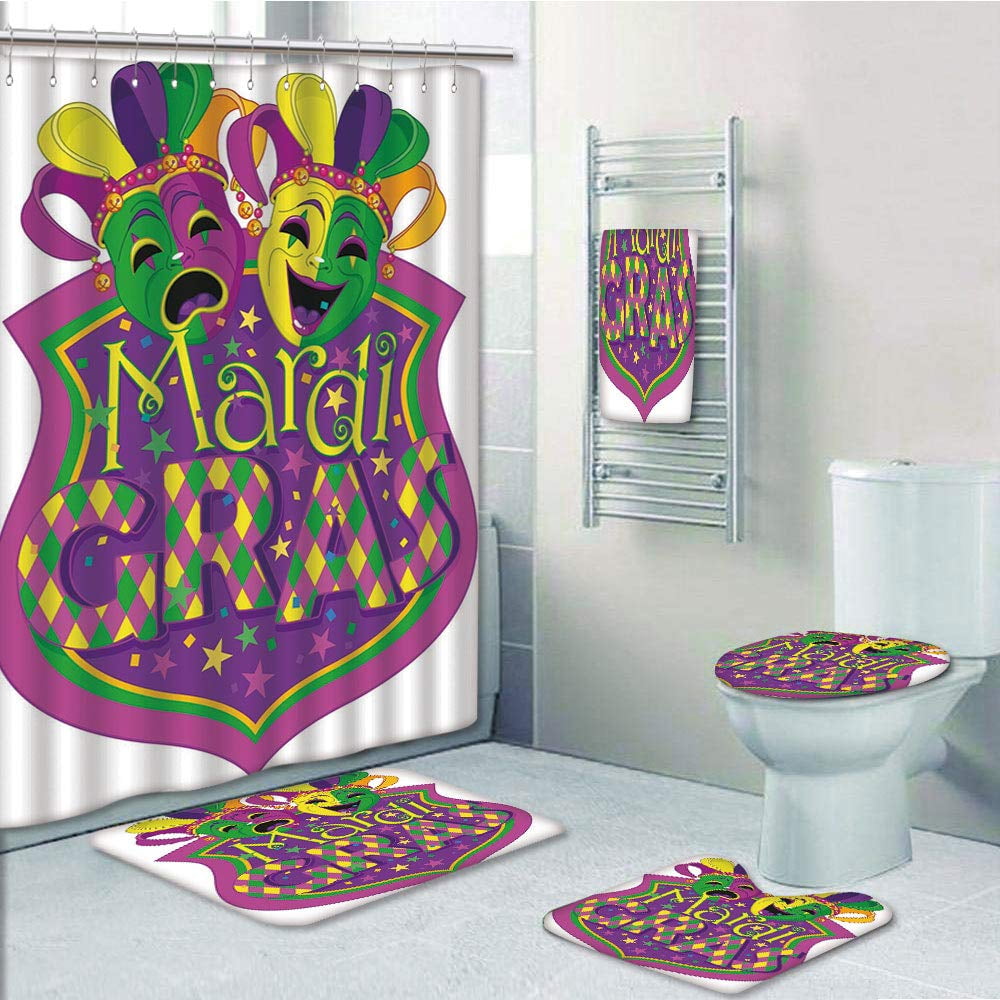 mardi gras medallion rug