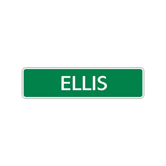 Ellis Boys Children Name Label Indoor Letter Printed Outdoor Wall Plaque Decoration Aluminum Metal Sign 4"x13.5"
