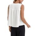 thumbnail image 3 of ATHLECHIC Womens Summer Peplum Tops Babydoll Tank Top Sleeveless Loose Fit Crewneck Casual Flowy Shirts S White, 3 of 5