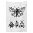 thumbnail image 3 of Ambesonne Death Moth Tablecloth Rectangular Table Cover, Minimalist Wings Art, 60"x90", White and Black, 3 of 4