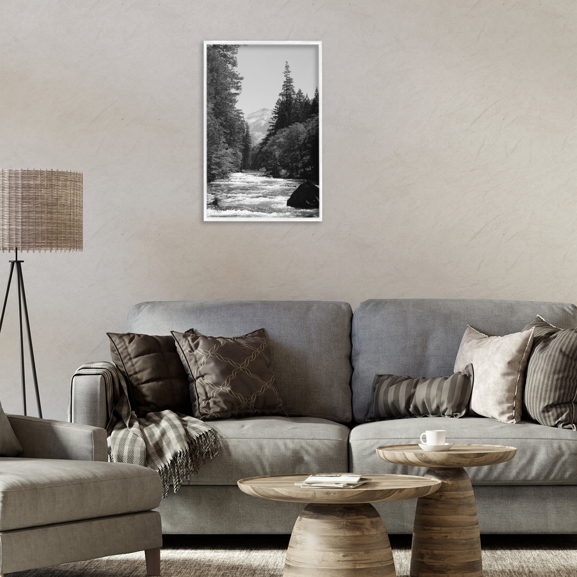 Stupell Industries Merced River Flow White Framed Giclee Art, design by Kim Curinga