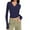 Navy, variant on Miqool Womens Long Sleeve Shirts Fall Fashion Outfits 2023 Winter Basic Layering Slim Fitted Workout Tops Casual V-Neck Tunics Stretchy Tee Shirts Blouse