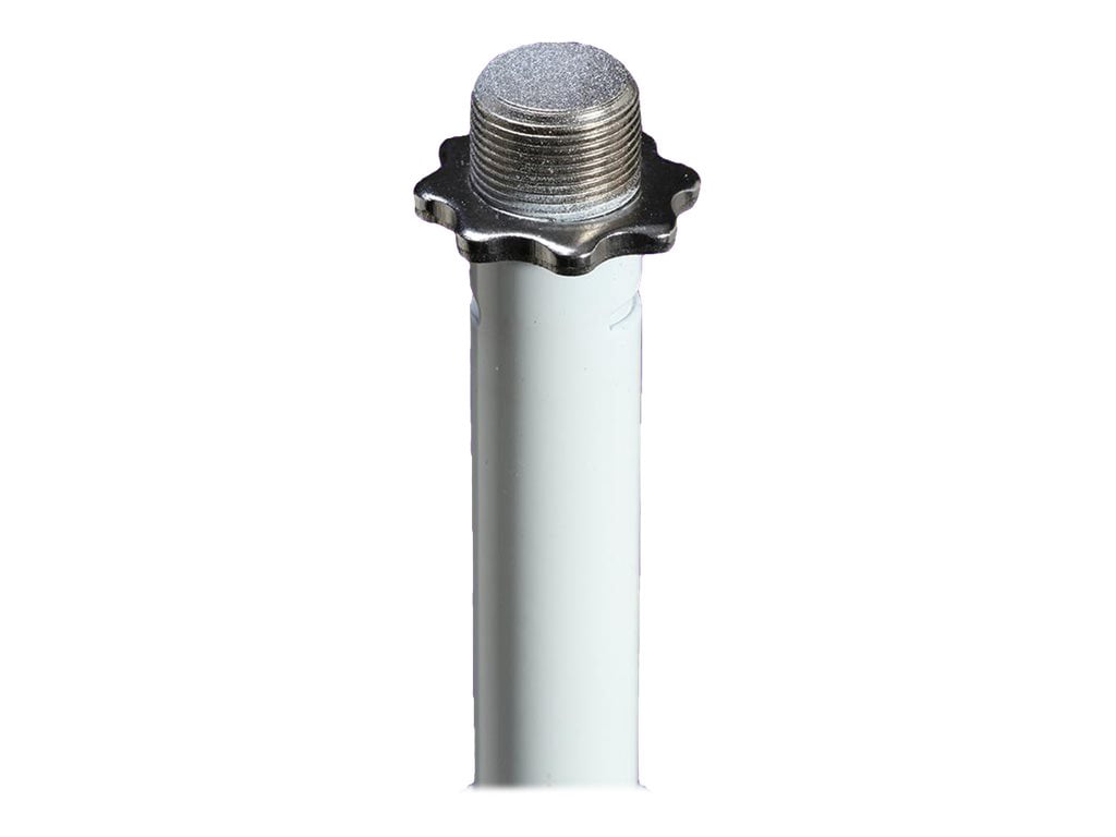 On-Stage MS7201W Round Base Mic Stand, White