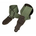 thumbnail image 2 of Franklin Strap - 2" Distressed Canvas - Guitar Strap - Olive with Chocolate End Tab, 2 of 4