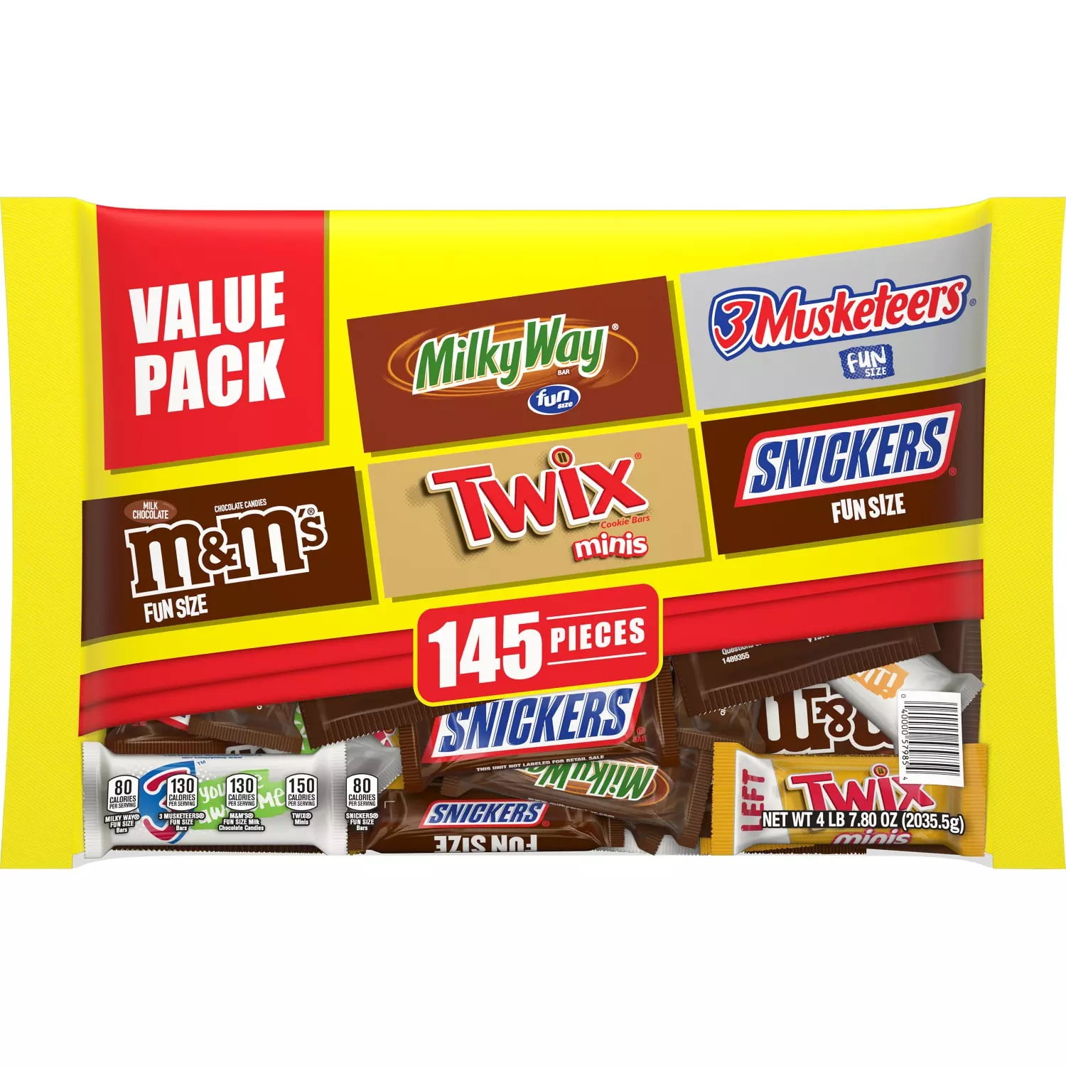 M&M'S, Twix, Snickers & More Bulk Chocolate Candy 145ct Variety Bag