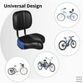 thumbnail image 2 of Bike Seat with Backrest, Oversized Bicycle Saddle with Back Support,Extra-Large Bicycle Seat with Padded PU Cushion Saddle Fit for Tricycle Mountain E-Bike, Height Adjustable, 2 of 6