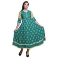 thumbnail image 1 of Bimba Kurti Long Imprimé pour Femmes Anarkali Robe Tunique Indienne Décontractée, 1 of 5