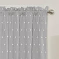 thumbnail image 2 of Eclipse Kids Super Star Blackout Rod Pocket Single Window Curtain Panel, Gray, 42 x 63, 2 of 2
