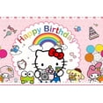 thumbnail image 1 of Sanrio-telón de fondo de Hello Kitty para cumpleaños, bonito telón de fondo de dibujos animados Kuromi, decoración de fiesta, Kawaii, Anime, cortina, regalo para niños, 1 of 4