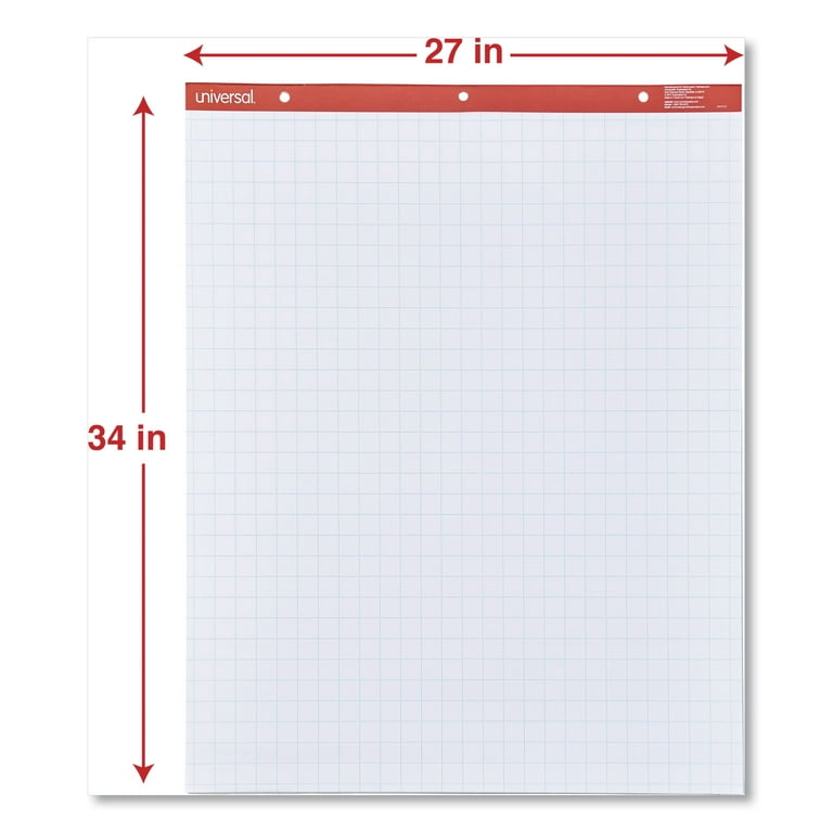 Staples Easel Pads, 27 x 35, White, 50 Sheets/Pad, 4 Pads/Carton  (ST17640)