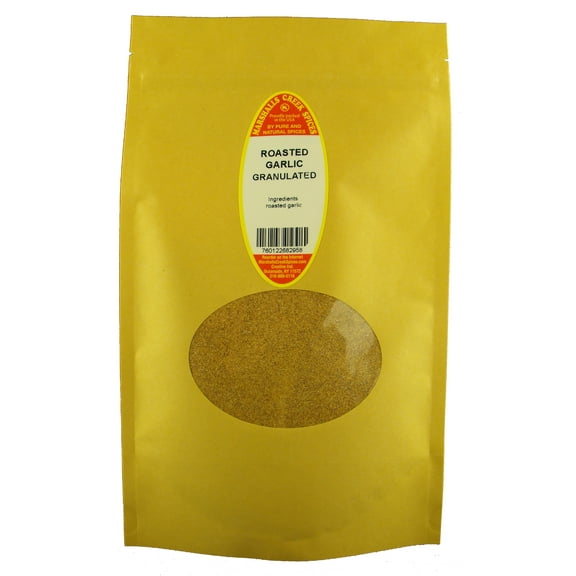 Marshalls Creek Spices ROASTED GARLIC GRANULATE 8 oz. Kraft Stand Up Pouch ECO Friendly Recyclable Mailer