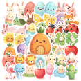 thumbnail image 2 of LUUFILx 50pcs Cute Easter Egg Pattern Kids Stationery Sticker Set Laptop Water Bottle Decor Journals, 2 of 9