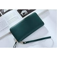 thumbnail image 2 of （3PCS）Wallet Leather Ladies Wallet Large Wallet Women With Zipper Gold Wallets Ladies Long (Green), 2 of 6