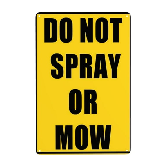 Aluminum Do Not Mow Yard Sign No Spray Signs For Yard Sturdy Metal Sign for Lawn Plant Garden Markers For Outdoor Lawn Decoration 8x12 Inch