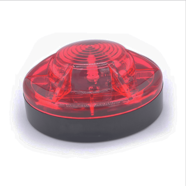 Round Red Warning Emergency Light Battery ~ New 2 