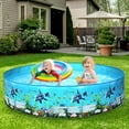 thumbnail image 3 of Foldable Dog Pool,Portable Swimming Pools for Kids,Non-Inflatable Bathing Tub,Thickened Outdoor Kiddie Pool,Non-Slip Kids Pool,Pets Wading Pool for Small Dogs,Cats, 3 of 7