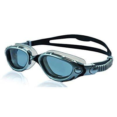 Zoggs Aqua Flex Smoke Tinted Swimming Goggles RRP £25 Anti Fog 180 Degree Vision 