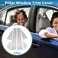 thumbnail image 2 of Pegatina anti rasguños de moldura de pilar de puerta única para VW Polo MK5 2011-2018 Tono plateado, 2 of 7