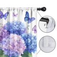 thumbnail image 4 of Blackout Kids Curtains,Hydrangea and Butterfly Childrens Insulated Curtains Set Of 2,Bedroom Essentials,Toddler Room Decor 42x63in(106x160cm), 4 of 4