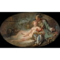 thumbnail image 2 of Jean-Baptiste Le Prince 14x10 Black Ornate Wood Framed Double Matted Museum Art Print Titled: La Sultane (18th Century), 2 of 5